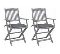 vidaXL Chaises pliables extérieur lot de 2