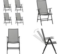 vidaXL Chaises pliantes 4 pcs. Mesh Acier Anthracite - Chaise pliante - Chaises pliantes - Chaise Mesh - Chaises Mesh