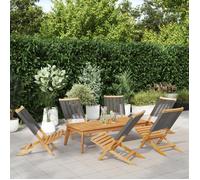 VidaXL 3214632, Terrasse, Assise rembourrée, Acacia, Polypropylène (PP), Gris, 110 kg, 410 mm