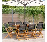 vidaXL Chaises pliantes lot de 8 - Noir