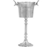 vidaXL Seau à champagne entièrement en aluminium 39 x 29 x 71 cm argenté