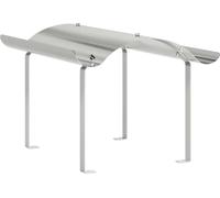 vidaXL Chapeau de cheminée argenté 59,5 x 50 x 36,5 cm acier inoxydable