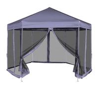 vidaXL Chapiteau Pliable Hexagonal avec 6 Parois Latérales Bleu Foncé Tente 42110