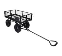 vidaXL Chariot à Main de Jardin Remorque de Jardin Chariot de Transport Charrette à Main Tâches de Jardinage Extérieur Arrière-cour Noir 250 kg