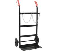 vidaXL Chariot à main noir et rouge 63 x 43,5 x 110 cm Acier