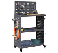 vidaXL Chariot à outils anthracite 65 x 35 x 111 cm Acier laminé à froid