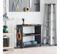 vidaXL Chariot à outils avec étagère Anthracite 75 x 35 x 73 cm