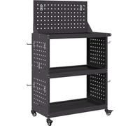 vidaXL Chariot à outils Noir 65 x 35 x 111 cm Acier laminé à froid