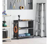 vidaXL Chariot à outils Noir 75 x 35 x 73 cm Acier laminé à froid