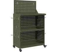 vidaXL Chariot à outils vert olive 65 x 35 x 111 cm Acier laminé à froid