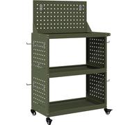 vidaXL Chariot à outils vert olive 65 x 35 x 111 cm Acier laminé à froid
