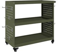 vidaXL Chariot à outils vert olive 75 x 35 x 73 cm Acier laminé à froid