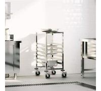 vidaXL Chariot à plateaux 6 bacs GN 39x55x87 cm acier inoxydable, support à plateaux, chariot de boulangerie, support à 4108073 Or