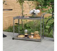 vidaXL Chariot de Bar Gris