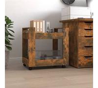 vidaXL Chariot de bureau Chêne fumé 60x45x60 cm Bois d'ingénierie816605 G