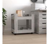 vidaXL Chariot de bureau - Sonoma gris