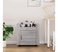 vidaXL Chariot de bureau - Sonoma gris