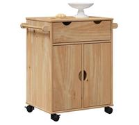 vidaXL Chariot de Cuisine, Étagère avec Rangement, Chariot de Service, Desserte à Roulettes, Organisateur de Maison, 4013464