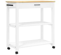 vidaXL Chariot de cuisine MONZA 84x40x90 cm bois massif de pin Bois G