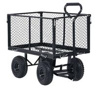 vidaXL Chariot de jardin noir 350 kg