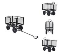 vidaXL Chariot de jardin noir 350 kg - Chariots & Diables