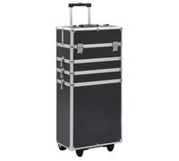 vidaXL Chariot de maquillage Aluminium Noir