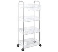 vidaXL Chariot de Rangement à 4 Niveaux Transparent Acrylique