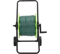 vidaXL Chariot dévidoir avec kit de raccordement pour tuyau 0,5" 30 m PVC vert