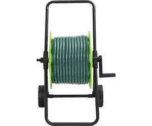 vidaXL Chariot dévidoir avec kit de raccordement pour tuyau 0,5" 30 m PVC vert
