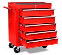 vidaXL Chariot Outils Rouge 141954