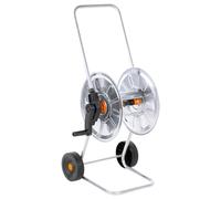 Chariot enrouleur de tuyau sur roues acier galvanisé - Jusqu'à 50 m (12,7 mm) / 35 m (19 mm)