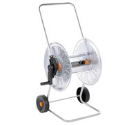 Chariot enrouleur de tuyau - vidaXL - 80 m 1/2"" ou 50 m 3/4"" - Acier galvanisé - Roues intégrées