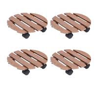 vidaXL Rouleau pour plantes 4 pcs. Marron Ø30x7,5 cm WPC