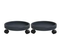 Chariots à plantes avec roues 2 pcs gris diamètre 34 cm 35 kg Gris G