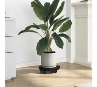 vidaXL Chariots à plantes avec roues 3 pcs Diamètre 30 cm Noir 170 kg