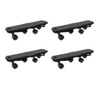 vidaXL Chariots de déménagement à 4 roues 4 pcs noir PP 170 kg, chariot à roues, chariot à meubles, plate-forme à roues, roues de déménagement Noir G