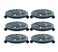 Chariots pour plantes 6 pcs Vert 38 cm Plastique