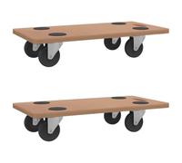 vidaXL Chariots sur roulettes 2 pcs – Rectangulaire, bois d'ingénierie