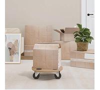 vidaXL Chariots sur roulettes 2 pcs ronds Bois d'ingénierie – Plate-forme de déménagement