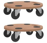 vidaXL Chariots sur roulettes 2 pcs ronds Bois d'ingénierie – Plate-forme de déménagement