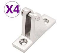vidaXL Charnières de pont de bateau pour toit bimini 4 pcs Inox Inox G