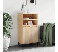 vidaXL Buffet Haut, Armoire avec 6 Compartiments et Portes, Meuble de Rangement avec Pieds Salle de Séjour, Industriel, Chêne Sonoma Bois d'Ingénierie