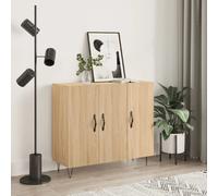 Buffet chêne sonoma 90x34x80 cm bois d ingénierie