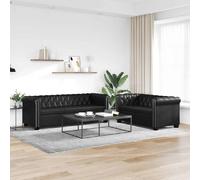 vidaXL Chesterfield 2 et 3 places - Noir