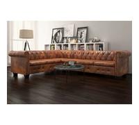 vidaXL Chesterfield 6 places - Marron