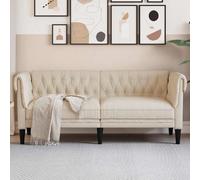 vidaXL Chesterfield Canapé 2 places - Lin