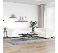 vidaXL Chesterfield Ensemble - Blanc