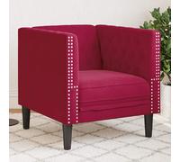 vidaXL Chesterfield Fauteuil - Rouge bordeaux