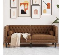 VIDAXL Chesterfield Marron