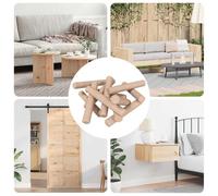 vidaXL Chevilles en bois 12 pcs Marron Ø6 x 40 mm Bois massif